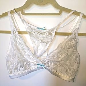 Bridal Lingerie Bralette and Thong w/ Tiffany Blue Bow